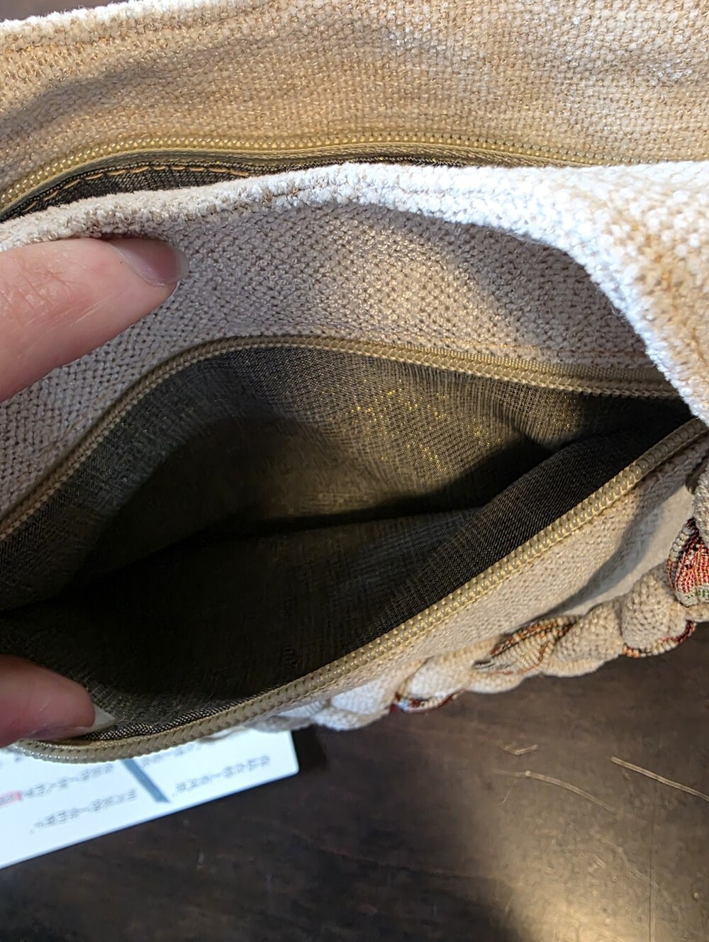 NWT Boho Woven Tapestry Floral Small Shoulder Bag Multi Compartment Handbag - Picture 11 of 14